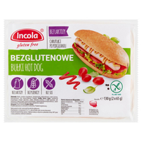 Incola Bułki hot dog bezglutenowe 130 g (2 x 65 g)