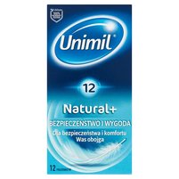 Unimil Natural+ Prezerwatywy 12 sztuk