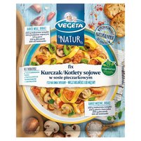 Vegeta Natur Mieszanka warzyw ziół przypraw do dań kurczak kotlety sojowe w sosie pieczarkowym 35 g