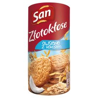 San Złotokłose Ciastka owsiane z kokosem 215 g