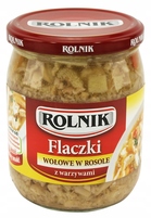 Rolnik Flaczki wołowe w rosole z warzywami 550 ml