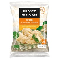 Proste Historie Pierogi ze szpinakiem i brokułami 450 g (16 sztuk)