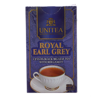 Unitea royal earl grey czarna herbata cejlońska z dodatkiem olejku z bergamotki 100g