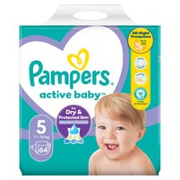 Pampers Active Baby 5, 64 Pieluszek,11kg - 16kg