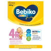 Bebiko Junior 4R Odżywcza formuła na bazie mleka dla dzieci powyżej 2. roku życia 600 g