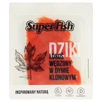 SuperFish Dziki łosoś wędzony w dymie klonowym 100 g