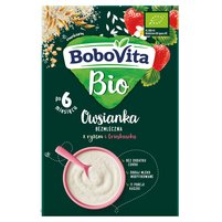 BoboVita Bio Owsianka bezmleczna z ryżem i truskawką po 6 miesiącu 200 g