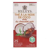 hyleys Zielona herbata ekspresowa HYLES z dodatkiem aromatu kokosa i ciemnej czekolady 25x1,5g