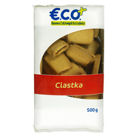 Eco+ kruche ciastka z nadzieniem owocowym o smaku jagodowym 500g