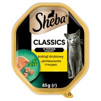 Sheba Classics Karma dla dorosłych kotów koktajl drobiowy 85 g