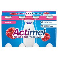 Actimel Napój jogurtowy o smaku malinowym 800 g (8 x 100 g)