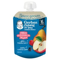 Gerber Jabłko gruszka malina jagoda po 6. miesiącu 80 g