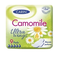 CARIN Podpaski higieniczne ULTRA WINGS CAMOMILE, 9 szt