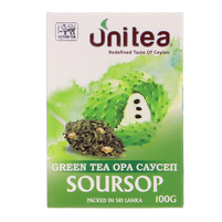 Unitea zielona aromatyzowana cejlońska z dodatkiem kawałków owocu i aromatem soursop 100g