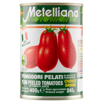 Metelliana Pomidory bez skórki w soku pomidorowym 400 g