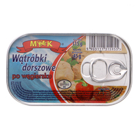 MK wątróbki dorszowe po węgiersku 115g