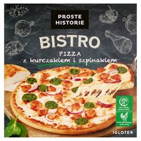 Proste Historie Bistro Pizza z kurczakiem i szpinakiem 435 g