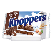 Knoppers Black & White Wafelek mleczno-orzechowy 25 g