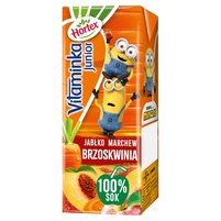 Hortex Vitaminka Junior Sok 100 % jabłko marchew brzoskwinia 200 ml