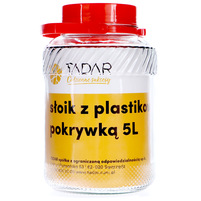 TADAR SŁOIK SZKLANY Z PLASTIKOWĄ POKRYWKĄ 5L