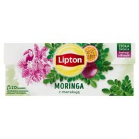 Lipton Herbatka ziołowa aromatyzowana moringa z marakują 18 g (20 torebek)