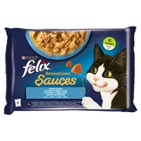 Felix Sensations Sauces Karma dla kotów rybne smaki w sosie 340 g (4 x 85 g)