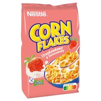 Nestlé Corn Flakes Chrupiące płatki kukurydziane smak truskawkowy & śmietankowy 450 g