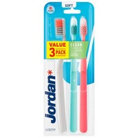 Jordan, Clean Smile Soft 3-pack, Szczoteczki do zębów Srednie