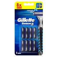 Gillette Sensor3 Ostrza wymienne do maszynki do golenia, 8 sztuki