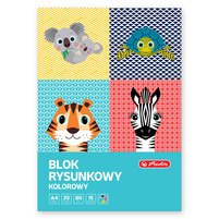 Herlitz blok rysunkowy A4, 20 kartek, kolorowy, Cute Animals