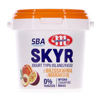 Mlekovita Skyr Jogurt typu islandzkiego z brzoskwinią i marakują 0% tłuszczu wysoka zawartość białka