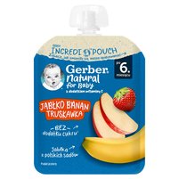 Gerber Jabłko banan truskawka po 6. miesiącu 80 g