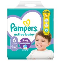 Pampers Active Baby 6, 56 Pieluszek,13kg - 18kg