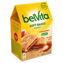 belVita Breakfast Ciastka zbożowe z nadzieniem truskawkowym 250 g