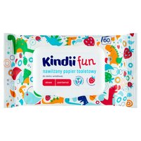 Kindii Fun Nawilżany papier toaletowy 60 sztuk