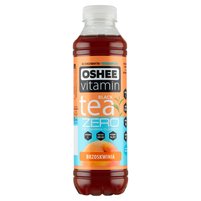 Oshee Vitamin Black Tea Zero Niegazowany napój herbaciany o smaku brzoskwiniowym 555 ml