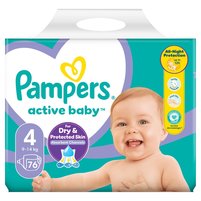 Pampers Active Baby 4, 76 Pieluszek,9kg - 14kg