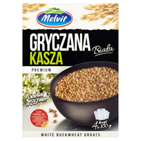 Melvit Premium Kasza gryczana biała 400 g (4 torebki)