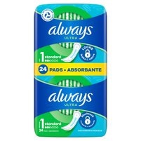 Always Ultra Day Normal (rozmiar 1) Podpaski  24 sztuk[NT{wings1}] 24 Pads