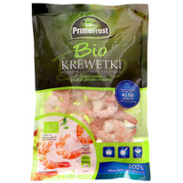 PRIMEFROST BIO KREWETKI BLANSZOWANE OBRANE Z OGONKIEM 41-50 SZT. 200G