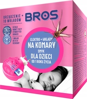 Bros Elektro + wkłady na komary dla dzieci od 1 roku życia 10 sztuk