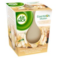 Air Wick Essential Oils Infusion Świeczka o zapachu wanilia z brązowym cukrem 105 g