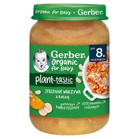 Gerber Organic Plant-tastic Jesienne warzywa z kaszą dla niemowląt po 8. miesiącu 190 g