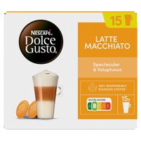 Nescafé Dolce Gusto Latte Macchiato Kawa mielona i mleko z cukrem 343,5 g (15 x 17,4 g i 15 x 5,5 g)