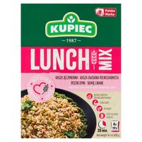 Kupiec Lunch Mix kasza jęczmienna kasza owsiana pestki dyni siemię lniane 400 g (4 x 100 g)