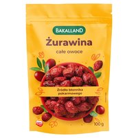 Bakalland Żurawina całe owoce 100 g