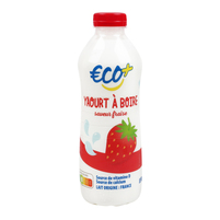 Eco+ jogurt pitny - truskawka 850g