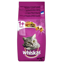 Whiskas z tuńczykiem przepyszne paszteciki Karma pełnoporcjowa 1+ lat 14 kg