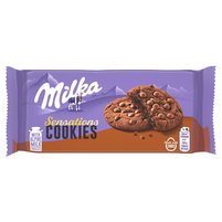 Milka Sensations Ciastka kakaowe z kawałkami czekolady mlecznej 156 g