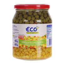 Eco + mieszanka warzywna w zalewie 700g netto / po odsączeniu 450g